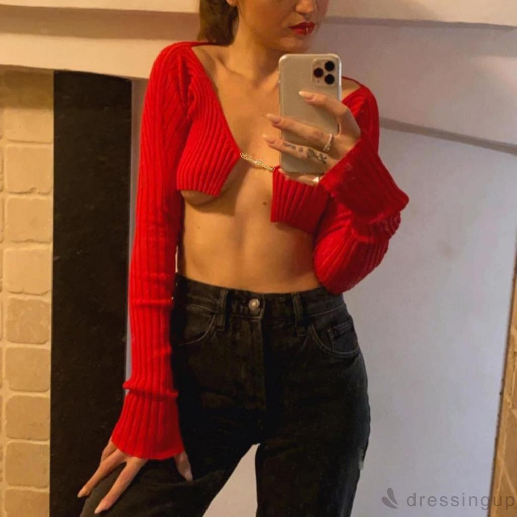 Áo khoác cardigan dệt kim tay dài thời trang quyến rũ dành cho nữ