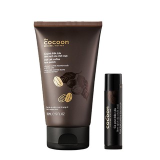 Combo tẩy da chết cho mặt cà phê cocoon 150ml + tẩy da chết môi cocoon 5g