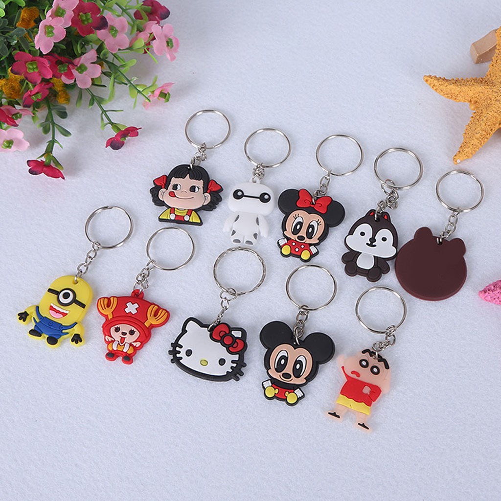 Móc khóa silicon mini nhiều hình cute Lch
