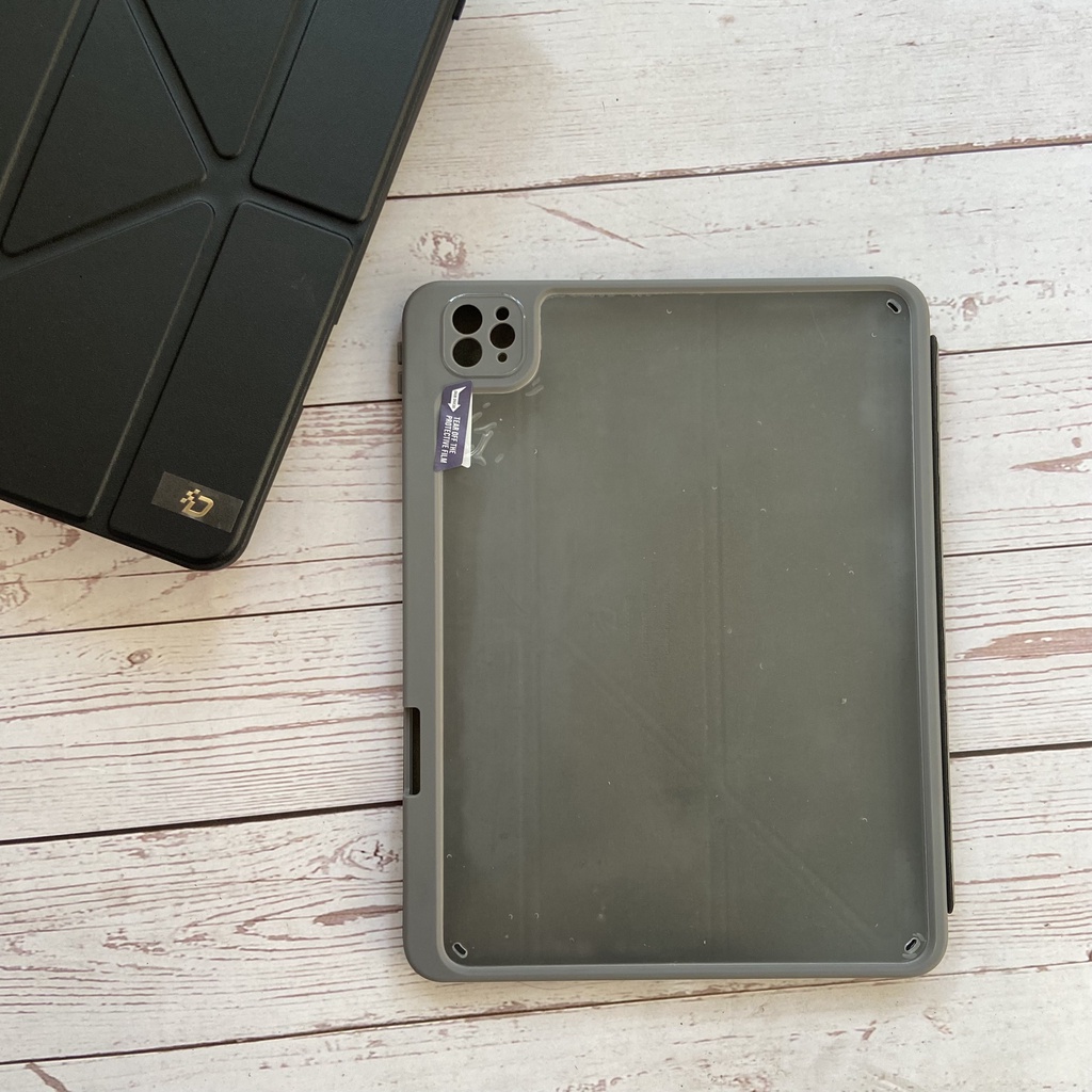 Bao da DUX DUCIS iPad Pro 11/ 12.9 inch   - Có Khay Bút - Xám