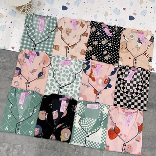 ĐỒ BỘ MẶC NHÀ PYJAMA CỘC ĐÙI CHẤT LỤA MANGO HÃNG CAO CẤP (NHIỀU MẪU)