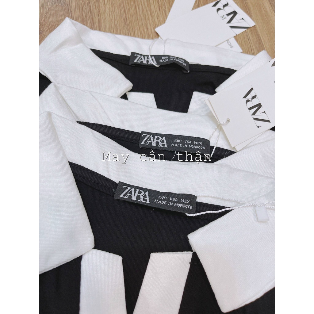 Váy polo dáng dài phối cổ trắng Dập zip sịn Form lên dáng lại kín đáo lịch sự
