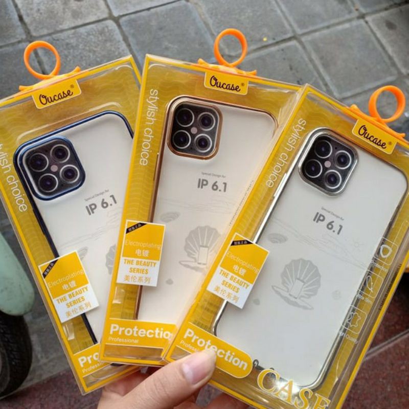 Ốp lưng trong viền Xi màu hãng Oucase Ip 12Pro Max / 12Pro / 12