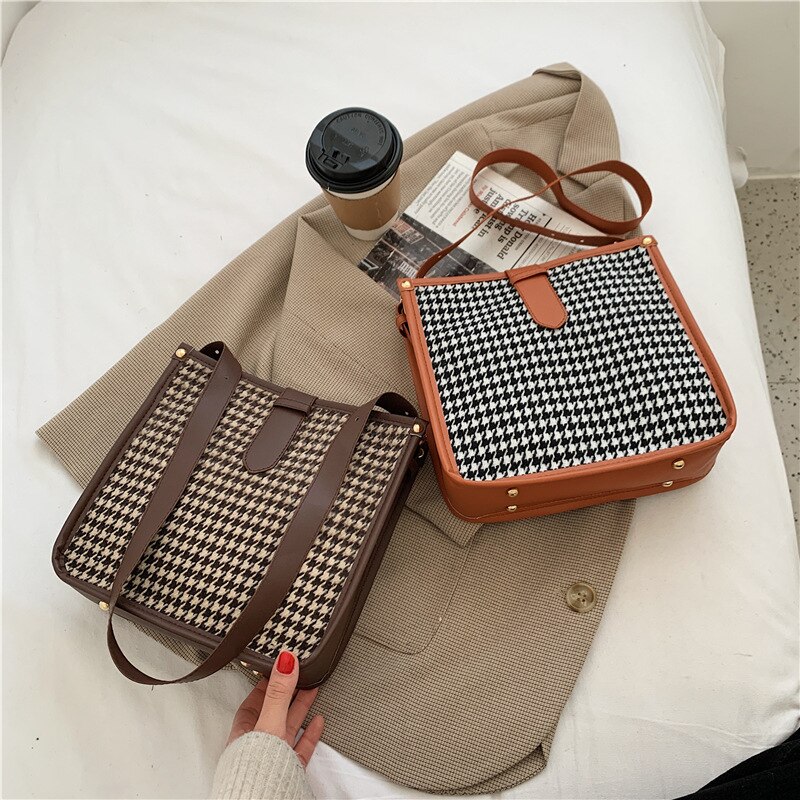 Túi Đeo Vai JASMIN NOIR Bằng Len Dáng Vuông Nhỏ Nhắn Đơn Giản Phong Cách Retro Cho Nữ