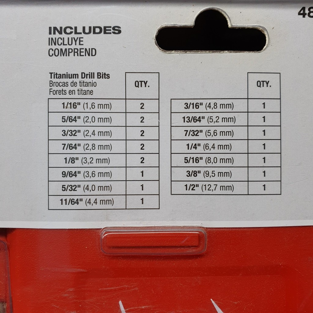 Bộ mũi khoan chân kẹp Milwaukee 48-89-1105 Thunderbolt Titanium 20 chi tiết