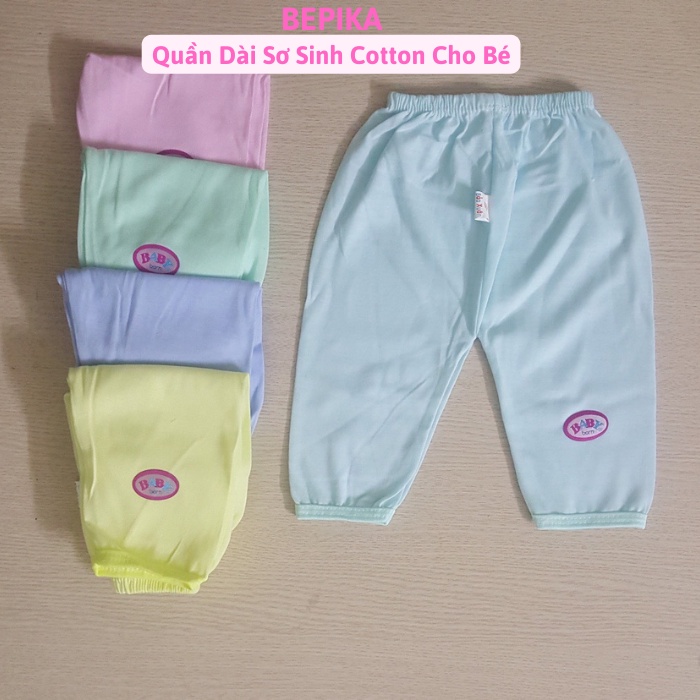 Quần chục dài cho bé trai bé gái sơ sinh từ 0-9kg BEPIKA chất liệu COTTON mềm mại thoáng mát