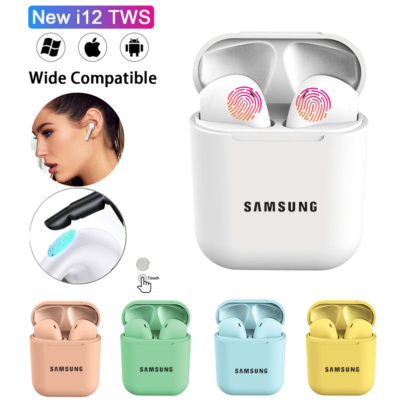 Samsung 12 Inpods Bluetooth Earphone 5.0 Wireless Headphone Earbud Touch Control Pop UpTWS Headset