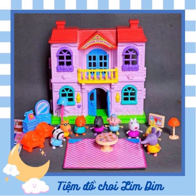Bộ đồ chơi ngôi nhà của chú lợn Peppa pig cùng các bạn