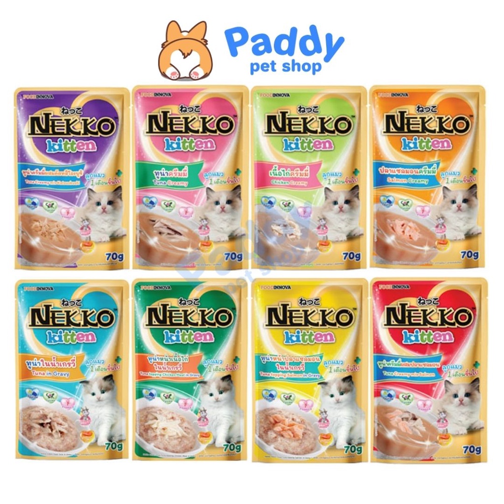 Pate Nekko Kitten Sốt Mịn Cho Mèo Con (70g)