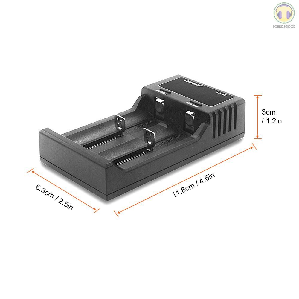 Bộ Sạc Pin Tự Động Sg Liitokala Lii-S2 Lcd 2 Khe Cho 18650 26650 21700 18350 Aa Lithium Nimh