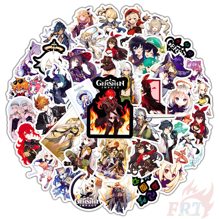 ❉ Genshin Impact - Series 03 Cartoon Games Stickers ❉ 50Pcs/Set DIY Fashion Luggage Laptop Skateboard Doodle Decals Stickers