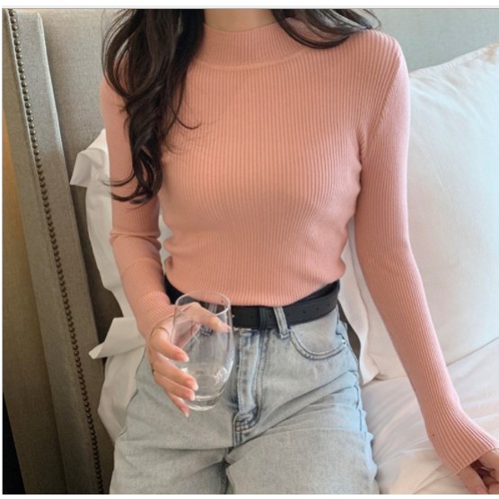 [quà tặng là chun buộc tóc ạ] Áo len tăm Quảng Châu 3 phân chất đẹp Loại I | BigBuy360 - bigbuy360.vn