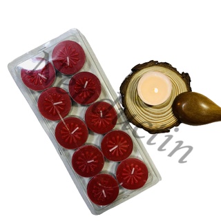 Vỉ nến tealight 10 viên cao cấp Đức Tín cháy trên 4h không khói không mùi an toàn cho người sử dụng