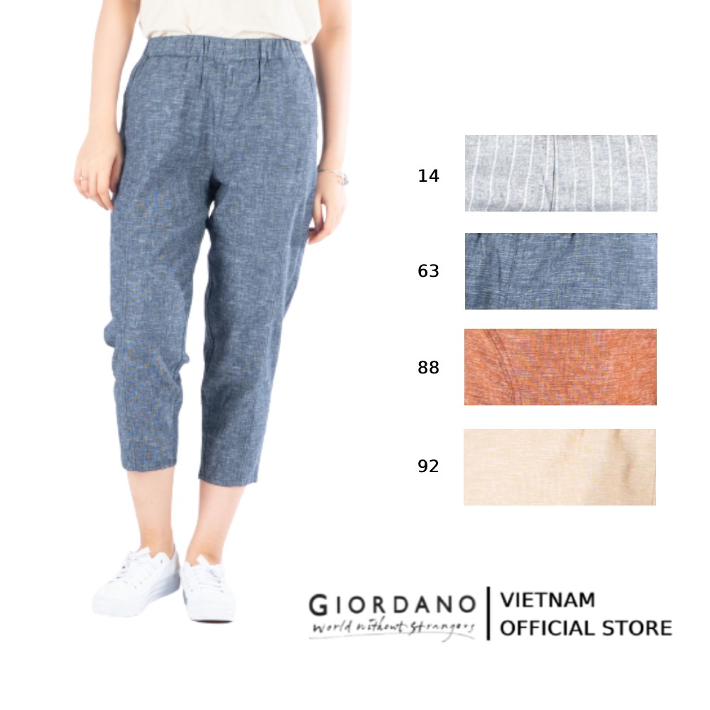 Quần tây lửng Linen Nữ Giordano 05420228