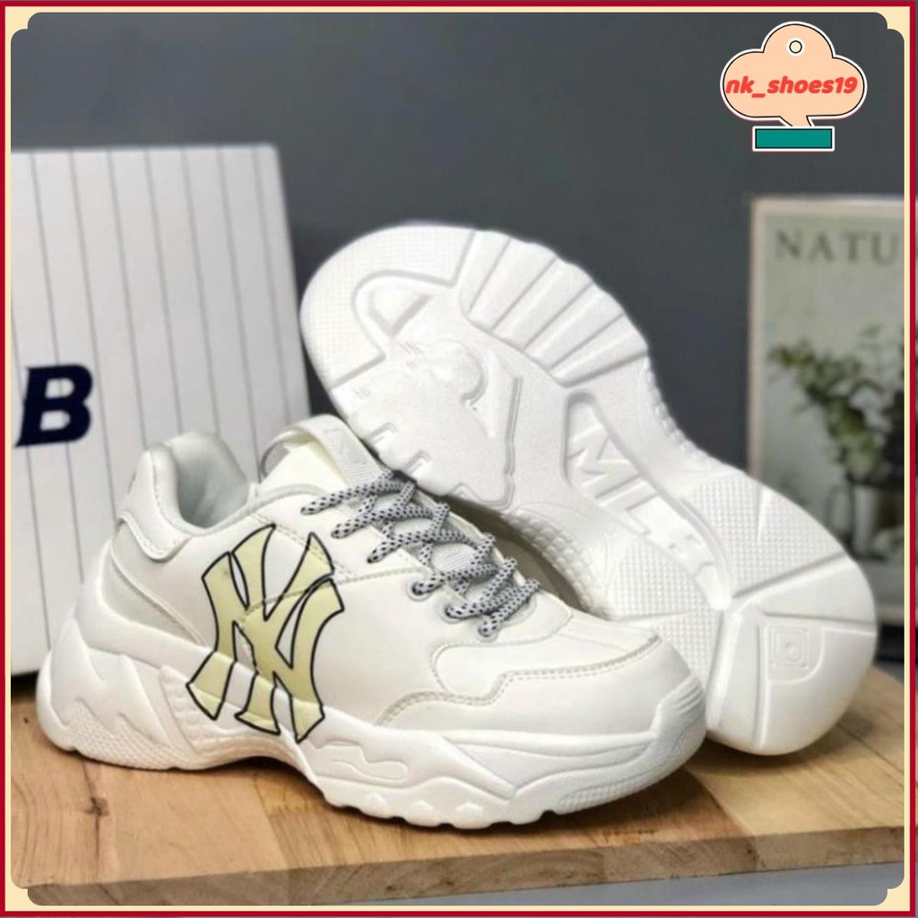 Giày ML B Ny trắng chữ vàng đế cao chuẩn bản trung