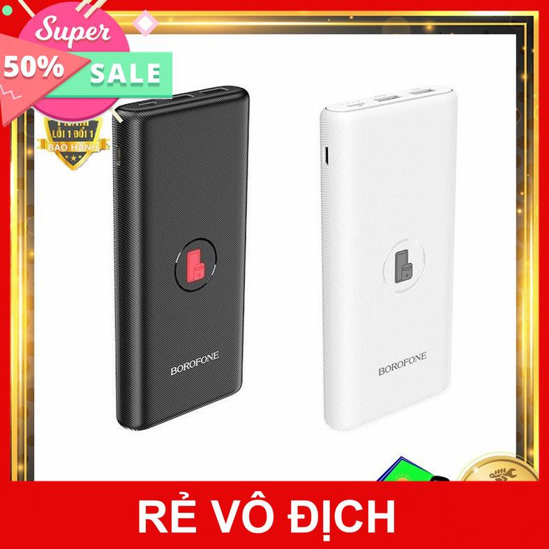 [XK][FREESHIP] PIN SẠC DỰ PHÒNG KIÊM SẠC KHÔNG DÂY BOROFONE BT31 10.000MAH [HCM]