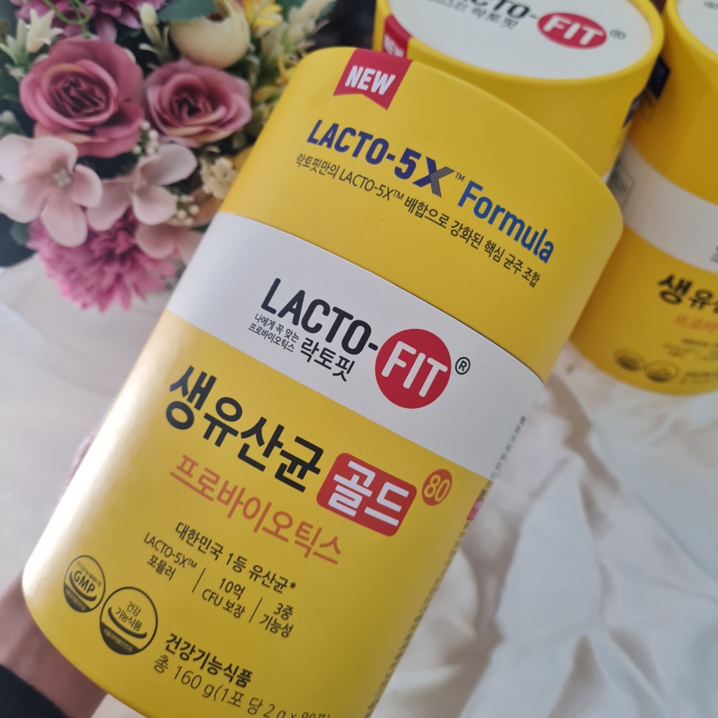 Men vi sinh số 1 Hàn quốc Lacto 5X Formula cả gia đình (1 tỷ lợi khuẩn) túi 10 gói (xả kho, date T4/2023)
