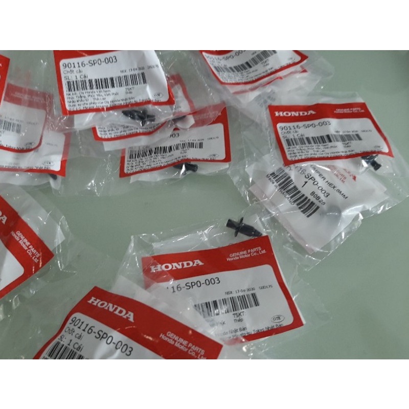Chốt Cài Vít Nhựa Bấm 6mm Chính Hãng Honda