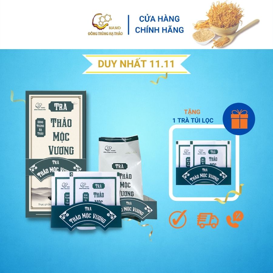 [FREESHIP50K] ✅ Trà Thảo Mộc Vương Túi Lọc 20 gói Mát Gan Thanh Nhiệt Giải Độc - Nano Đông Trùng Hạ Thảo