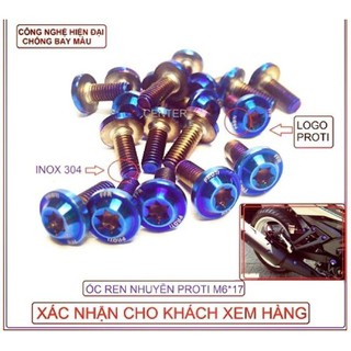 Ốc PROTI titan 6ly17 Xanh Tím lắp Xe Máy - Một Con
