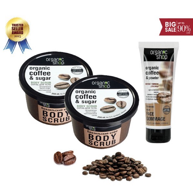 Tẩy da chết Organic shop Organic coffee & powder  /🎁FREESHIP🎁 / Tẩy da chết Organic shop Organic coffee & powder – nga | BigBuy360 - bigbuy360.vn