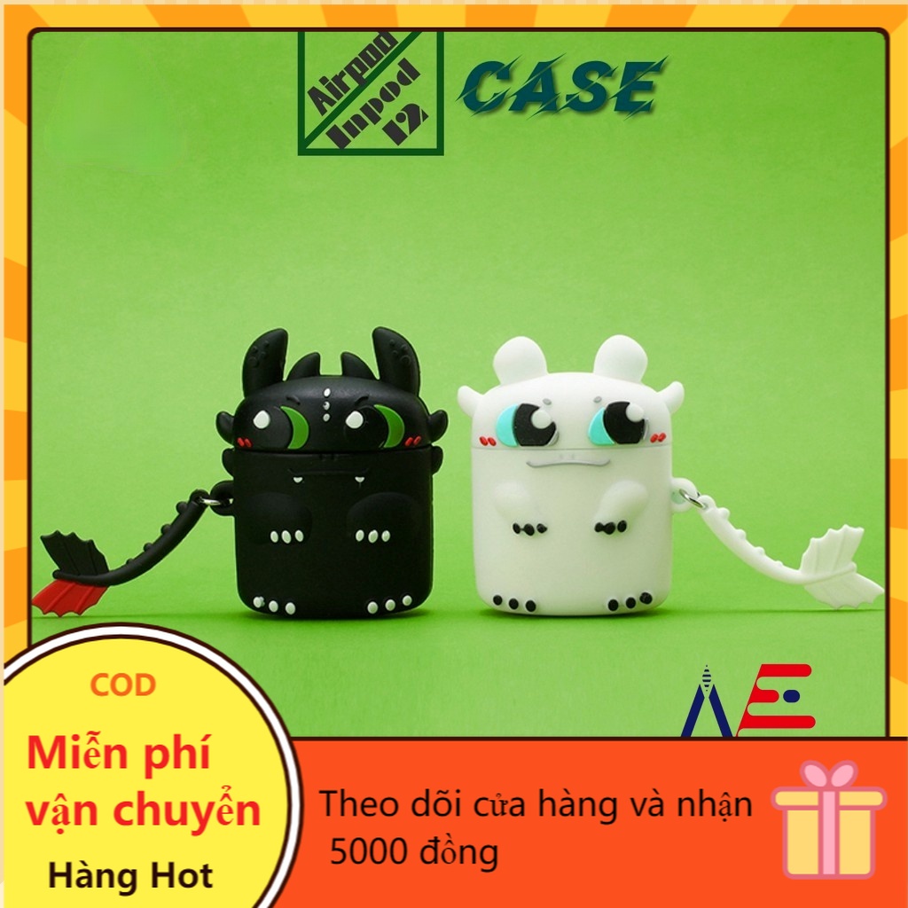 Vỏ bảo vệ bao đựng tai nghe bluetooth i12 pods1/2 - Case airpods, pods cao cấp chống