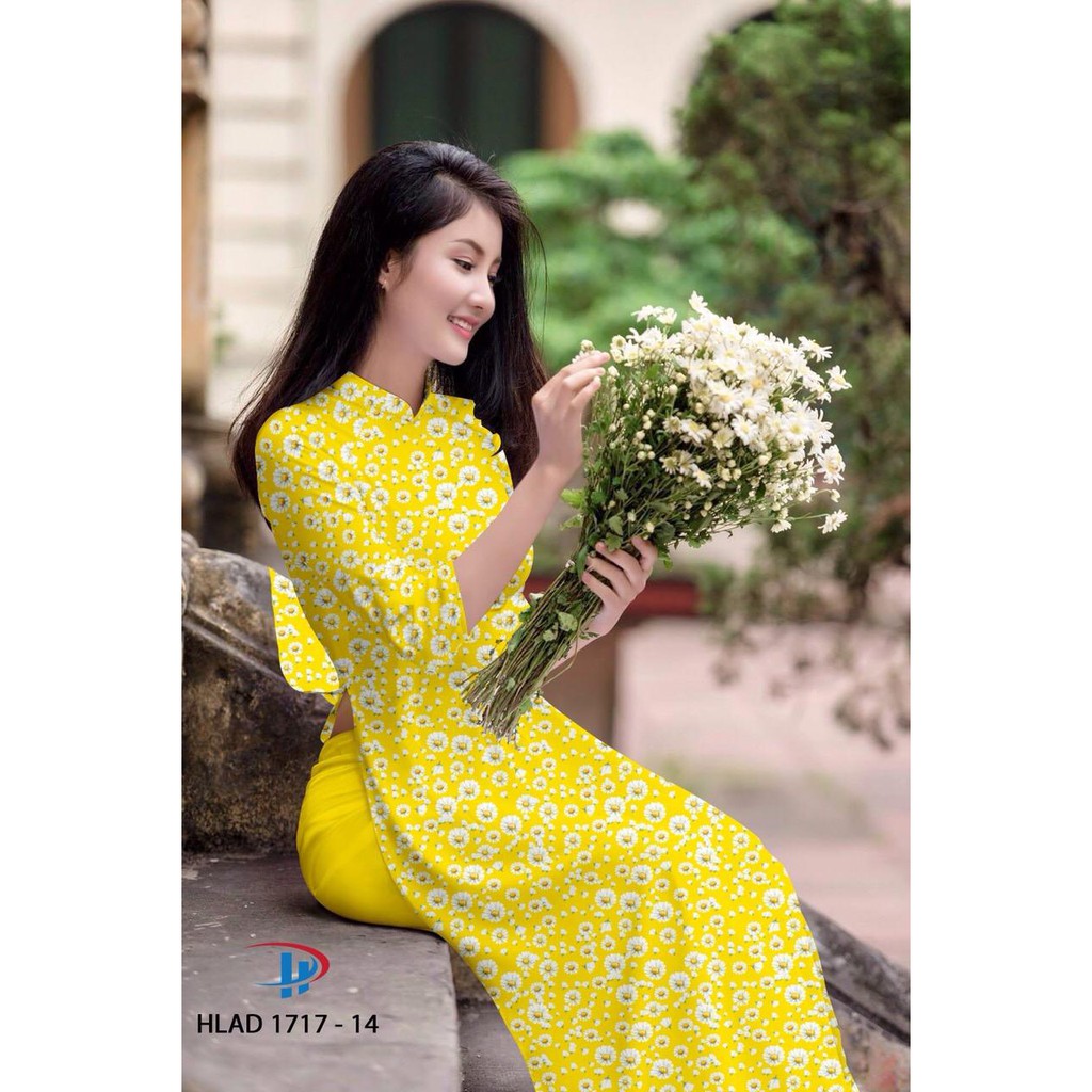ÁO DÀI LỤA IN HOA CỔ CAO SANG TRỌNG
