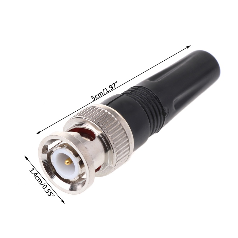 Đầu Nối BNC Male Bằng Hợp Kim Kẽm Tháo Lắp Nhanh Không Hàn Chuyên Dụng Sửa Chữ