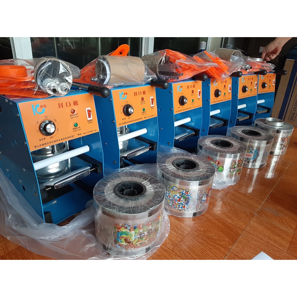 Máy ép miệng ly IC25  - máy ép cốc dập cốc IC25 đóng nắp cốc dập cốc nhựa