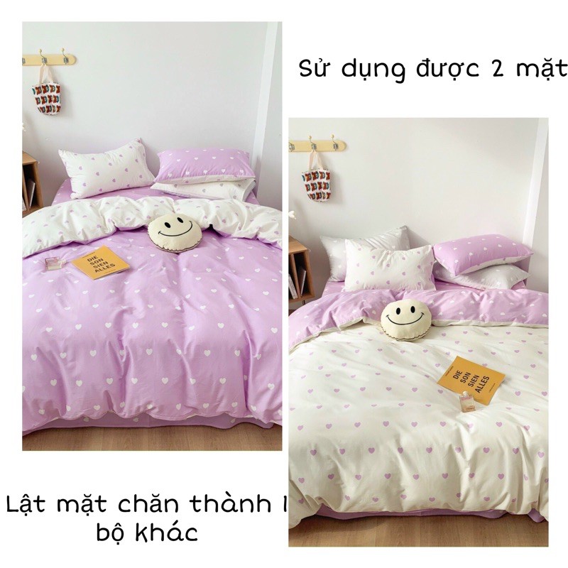 Bộ Chăn Ga Gối Phong Cách Hàn Quốc - Các Mẫu Trái Tim