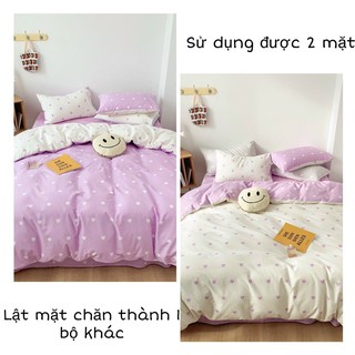 Bộ chăn ga gối phong cách Hàn Quốc - Các mẫu trái tim ( Không kèm ruột )