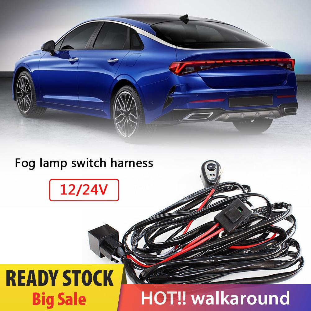 walkaround LED Light Bar Wiring Harness Kit 2-Lead Rocker Switch 40A Relay 30A Fuse