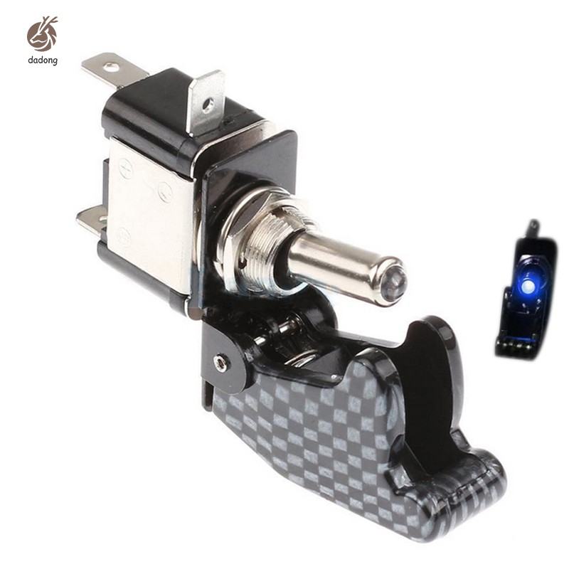 Công tắc đèn LED SPST 12V 20A có nắp đậy bảo vệ dành cho xe hơi