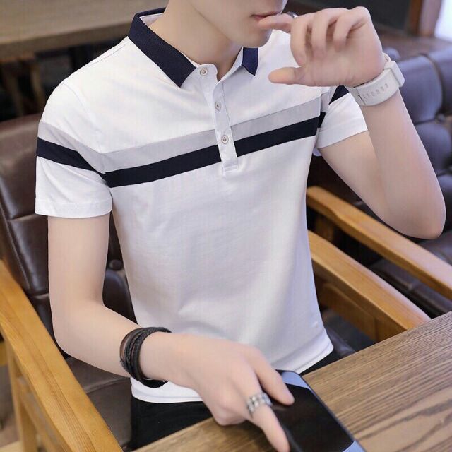 Áo thun nam có cổ cao cấp