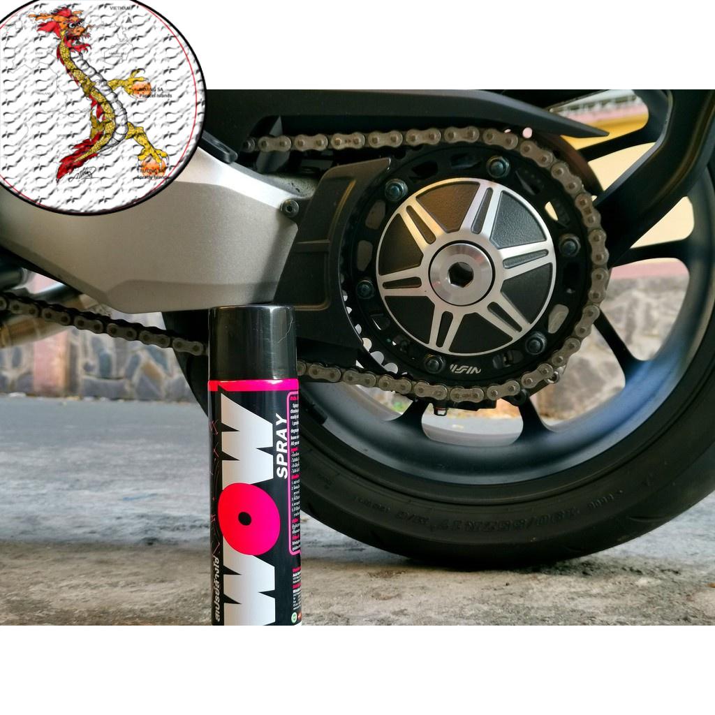 [Rẻ vô địch] Chai Xịt Vệ Sinh Sên WOW Spray 600ml Lube71, dung dịch vệ sinh nhông sên dĩa Wow chai vệ sinh cực mạnh