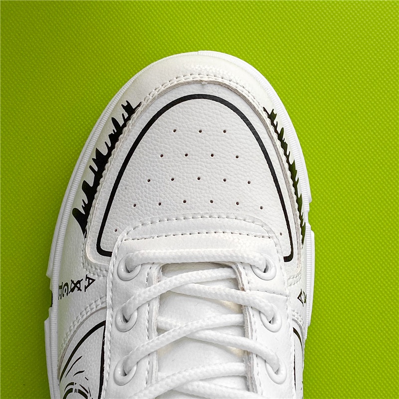 Giày sneaker cổ cao in hình hoạt hình One Piece thời trang cho nam