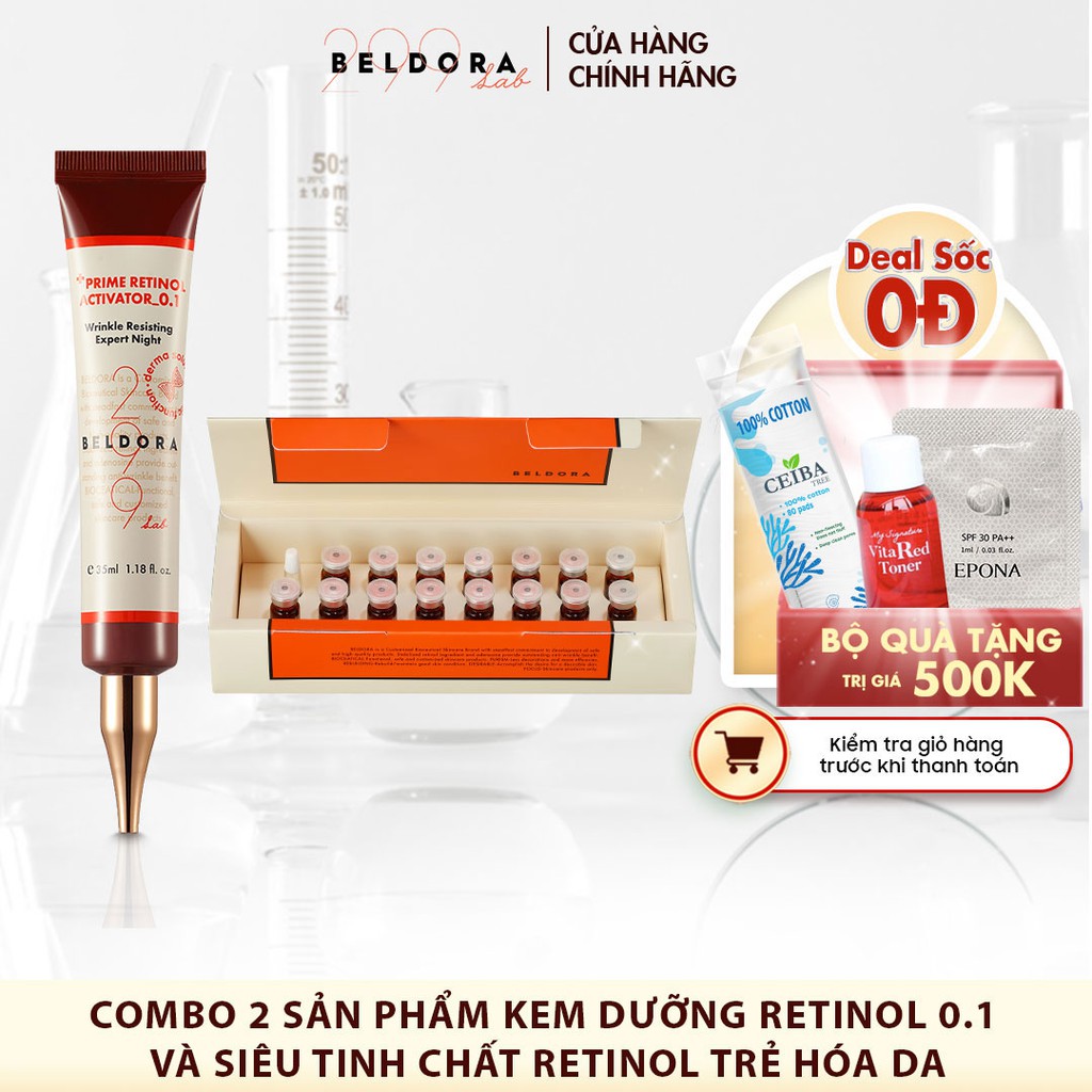 COMBO 2 SẢN PHẨM KEM DƯỠNG RETINOL 35ML VÀ SIÊU TINH CHẤT RETINOL 37.5ML