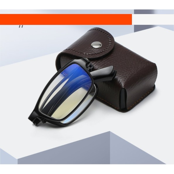 Kính lão viễn gập gọn tr90 siêu bền cực ôm mặt mắt chống uv cao cấp cho nam và nữ có bao da đeo hông và khăn lụa đi kèm