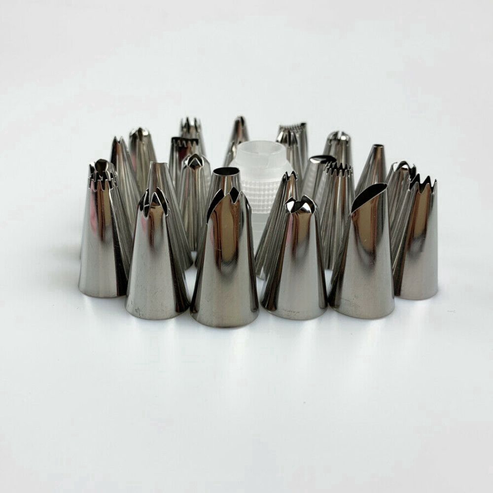 24PCS Nozzle Silicone Sugar-coated Decorator Cream Pastry Bag Cake Decoration Baking Tools Set