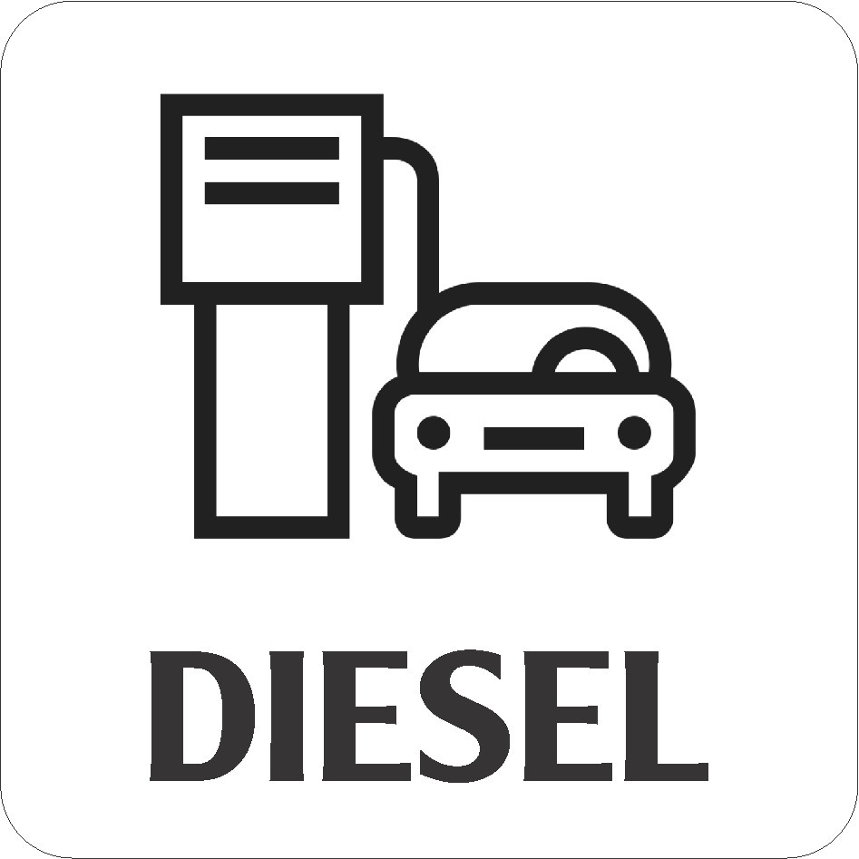 Decal dán xe oto, phân biệt xăng dầu diesel Oil-9, sticker phân biệt xăng dầu diesel