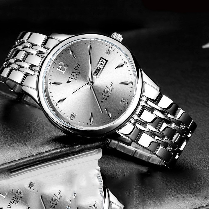 Đồng hồ 💝 Free ship 💝 Giảm 20k khi áp mã [TUIXHN] Đồng Hồ Nam Máy Nhật Dây Thép Không Gỉ WILSTH Kim Dạ Quang - DH03 | BigBuy360 - bigbuy360.vn