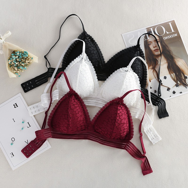 Áo Bra Nữ Ren Hoa Cài Sau, Áo Ngực Mút Mỏng Không Gọng ZANA BRA B7313