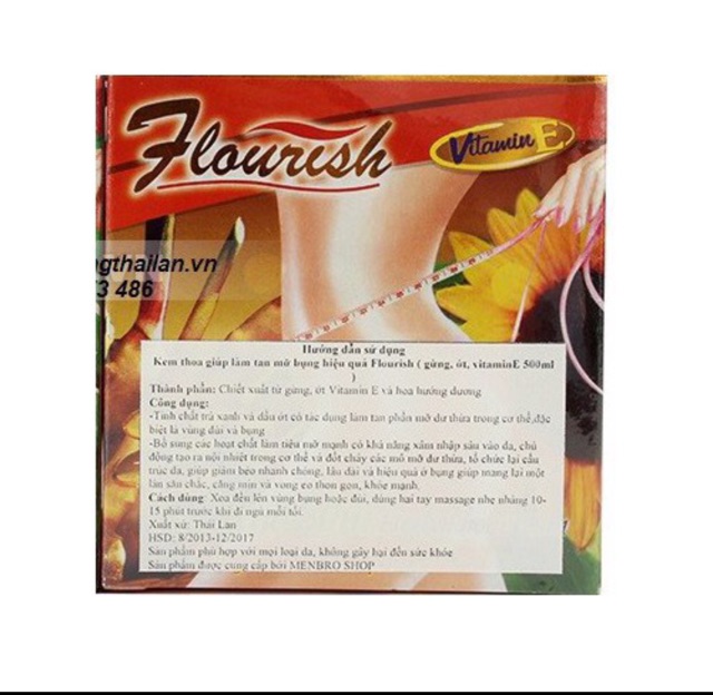 Kem tan mở bụng Flourish Thái Lan | BigBuy360 - bigbuy360.vn