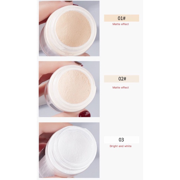 Phấn phủ kiềm dầu dạng bột kháng nước lâu trôi Heyxi, Phấn phủ dạng bột che khuyết điểm làm sáng da