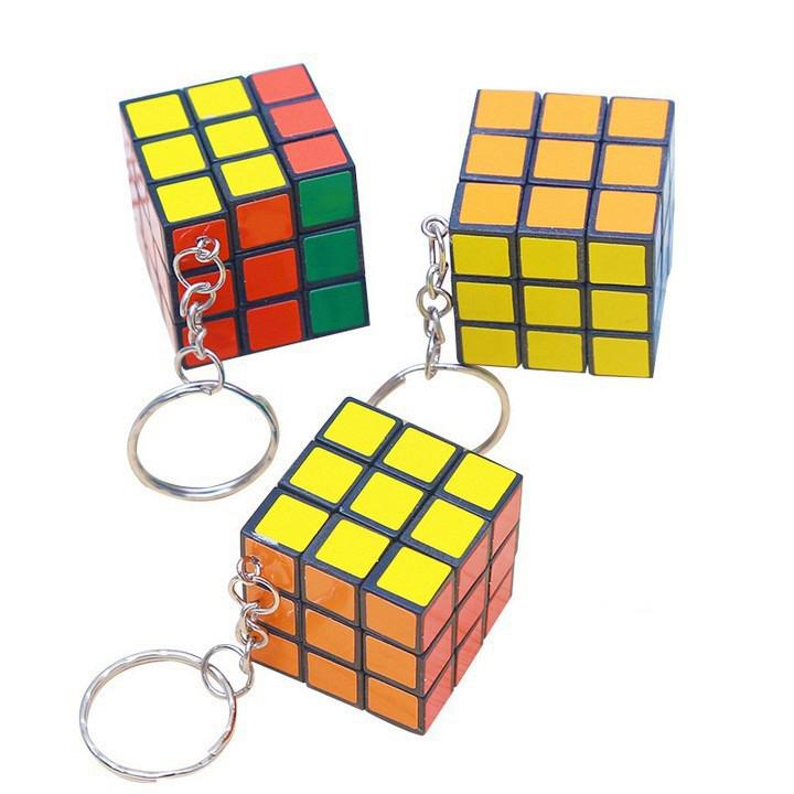 Bán Móc Khóa Rubik 3x3 Xoay Được Khối Lập Phương Rubik 3 Tầng Siêu rẻ
