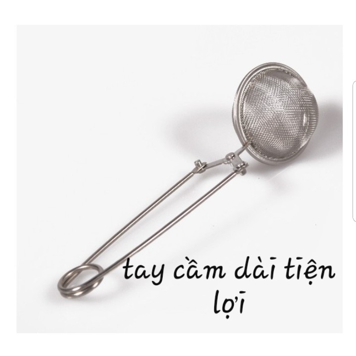 Kẹp lọc trà inox có tay cầm, không gỉ, không độc hại, dụng cụ lọc inox - HVL TEA