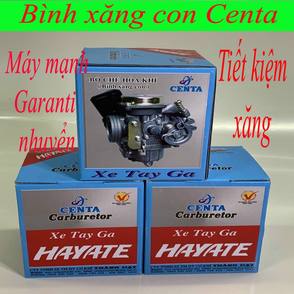Bình xăng con Centa xe HAYATE tiết kiệm xăng.