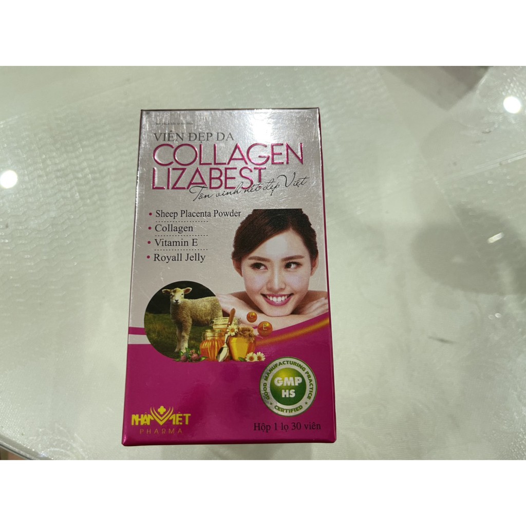 [TRẮNG MỊN HƠN]Viên uống đẹp da Collagen Lizabest chiết suất nhau thai cừu cao cấp bổ sung collagen, DHA,L-cystine | BigBuy360 - bigbuy360.vn