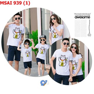 combo 4 áo gia đình + 4 quần 285k MS939