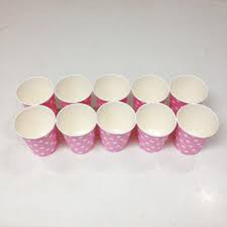 Set 10 cốc giấy chấm bi
